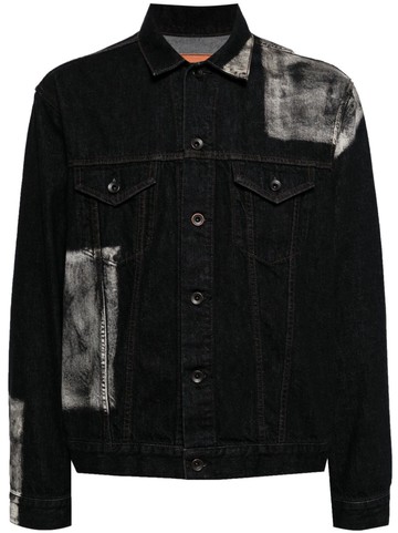 Yohji Yamamoto - panelled denim jacket - men - Cotton - 3 - Black