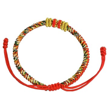 財神小舖 開運吉祥金剛結五色線手鍊  1.8 x 0.7cm  紅色  1條