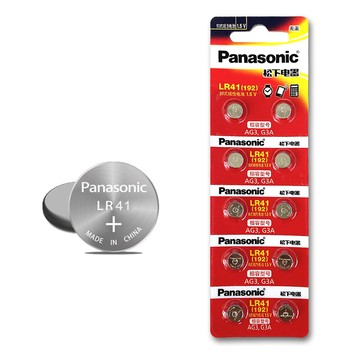 Panasonic 1.5V 鹼性鈕扣型電池 LR41 / 192 / AG3 / G3A (單卡10顆)