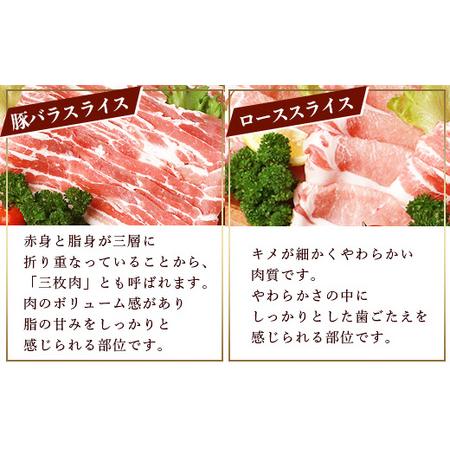 ふるさと納税 佐賀県産豚肉 バラスライス ＆ ローススライス　(合計1.36kg)B-586 佐賀県鹿島市