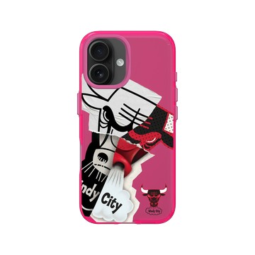 iPhone 16 Clear 粉漾桃 - NBA - 拼接系列-芝加哥公牛 Chicago Bulls - Style Mix