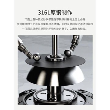 食品級加厚316不銹鋼平底炒鍋不粘鍋家用電磁爐無涂層加深炒菜鍋