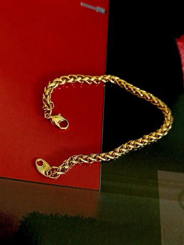 vintage jewelry   AVON  經典金色交錯環圈 手鍊
