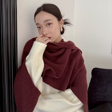 【HARPER】保暖斗篷針織披肩 | 現貨  圍巾 披肩 秋冬 配件【ASB61148H】