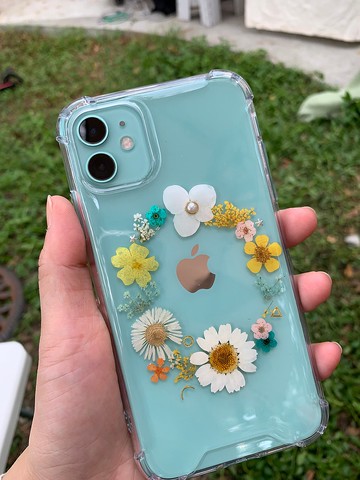 聖誕花圈 押花 手機殼 IPhone