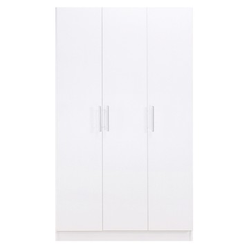 《HOPMA》美背簡約三門衣櫃 台灣製造 衣櫥 收納櫃 衣物收納櫃-時尚白