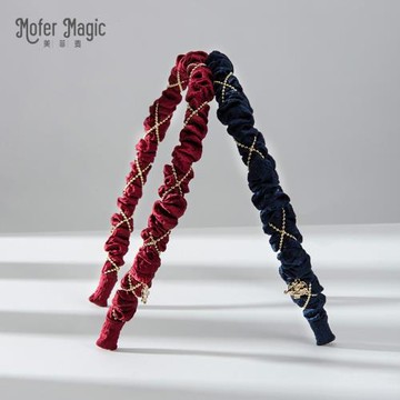 MoferMagic法式復古布藝洗臉外出發箍圓環時尚發飾女發帶發卡頭箍