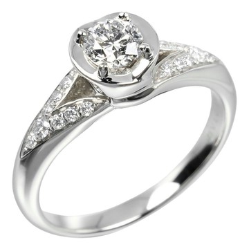 【日本直送】寶格麗 BVLGARI Incontro d'Amore 7.5號 戒指 0.32ct VVS1/E/EX/2VG Pt950 鑽石【二手】