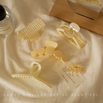 韓國法式優雅氣質復古后腦勺大號抓夾方形發夾女夾子頭飾鯊魚夾