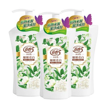 【花香5】細緻亮白(有機山花)沐浴乳 1000ml  x 3入
