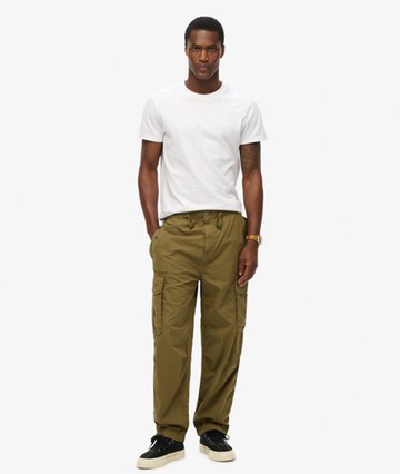 Superdry Men's Men's Baggy Parachute Pants Green / Burnt Olive - Size: 30/32