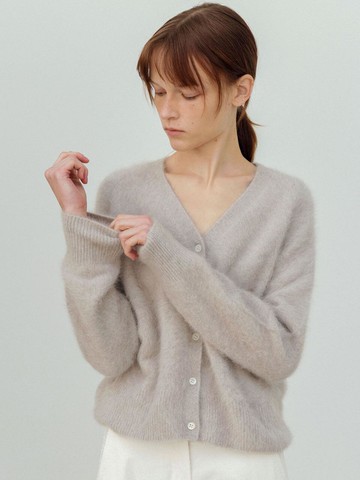 Hairy V-neck Cardigan (3 Colors)