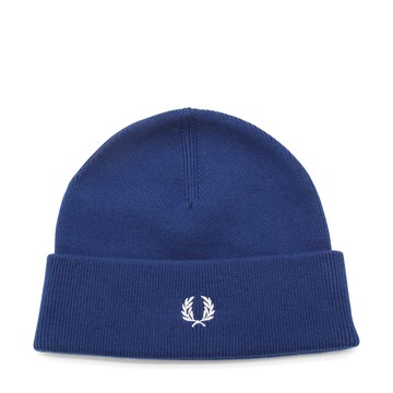 Fred Perry - Navy Blue And White Cotton-wool Blend Beanie