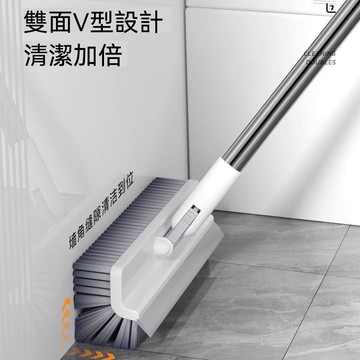 【全店免運 限時下殺】地板刷 衛生間 刷地 刷子刮刷 兩用 地板刷 長柄 牆磚 縫隙刷 廁所 凹槽刷