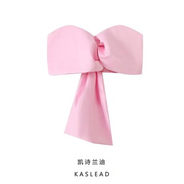 KASLEAD時尚休閑一字肩襯衫抹胸