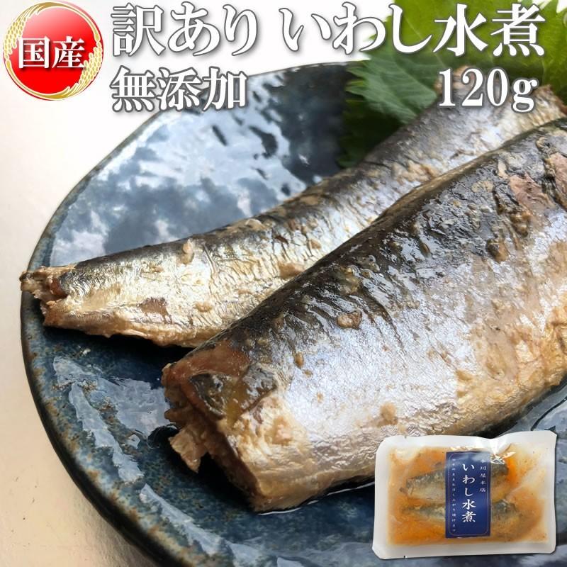 いわし 水煮 無添加 国産 120g 訳あり メール便 [いわし水煮120g BS] ネコポス 即送