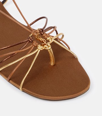 Saint Laurent Babylone Cassandre leather sandals