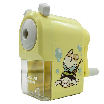 PENROTE 筆樂 柴語錄削鉛筆機DTG5098 粗桿、細桿鉛筆都可以削  黃色  1個