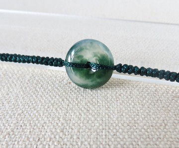 本命年【歲歲平安】冰飄花翡翠絲光編織手鍊*SW13*招財開運