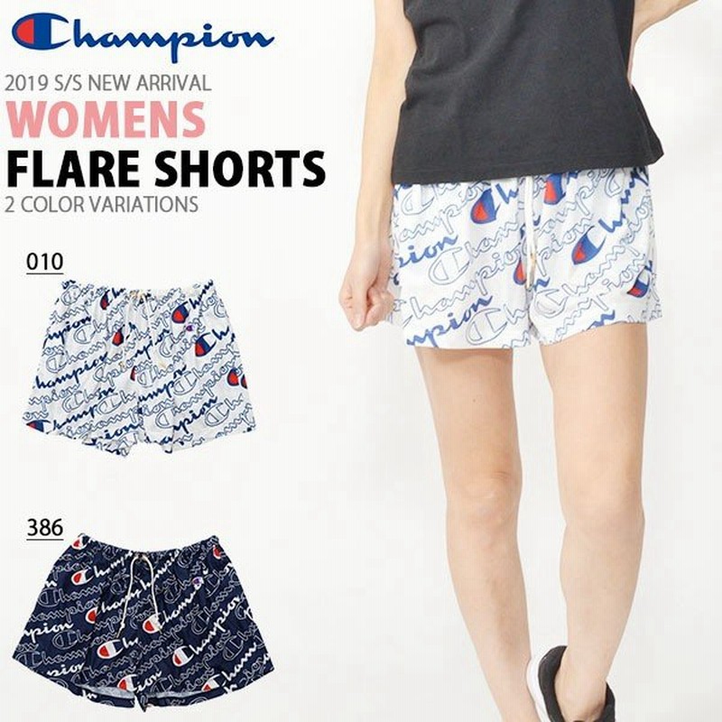 ショートパンツ チャンピオン Champion レディース Flare Shorts ショーツ 短パン ロゴ Cw Ps505 通販 Lineポイント最大0 5 Get Lineショッピング