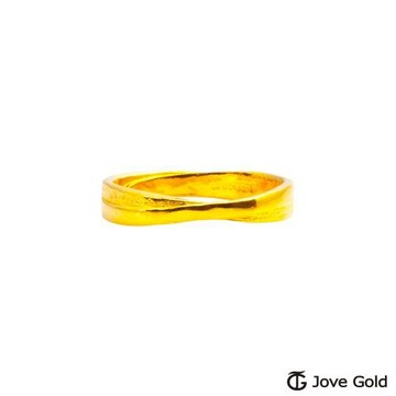 Jove Gold漾金飾 愛交錯黃金女戒指