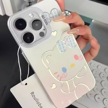 多巴胺KT貓適用蘋果16promax手機殼15少女14plus小眾13可愛12卡通  【鑫弘數碼音像】鑫弘-3C數碼