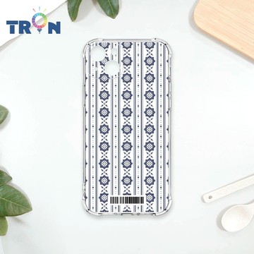 TRON IPhone 15 PLUS 幾何復古花磚D款 四角防摔載具殼 軟殼 手機殼