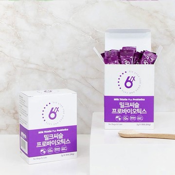 韓國原裝進口💕[6-Step] 寵物日常體質根本養護雙效保健：水飛薊益生菌 (2g x 30包)犬貓適用