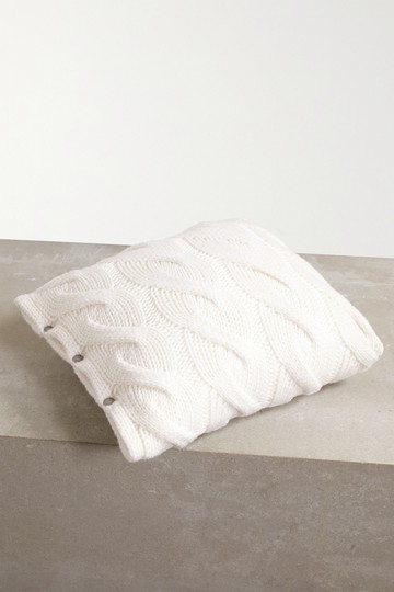 Brunello Cucinelli - Cable-knit Cashmere Cushion - Cream - one size