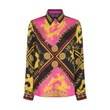 Versace Jeans Couture - Black, Yellow And Pink Viscose Shirt