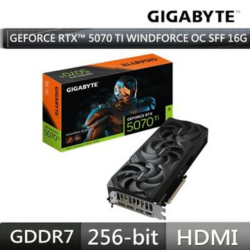 技嘉GIGABYTE GeForce RTX 5070Ti WINDFORCE OC SFF 16G 顯示卡