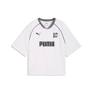 PUMA 基本系列PUMA SPORT 寬鬆足球風短袖T恤 女性