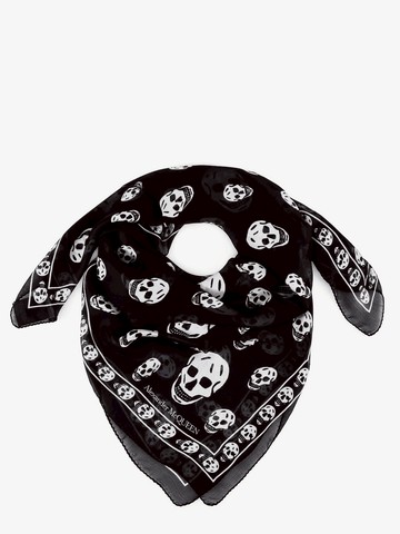 Silk scarf with all-over skull print - ALEXANDER MCQUEEN - gender_Man
