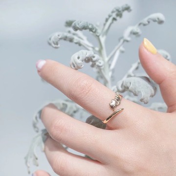 | YUANCHi X Today& | 躺躺貓咪純銀戒指-茶茶款-金色