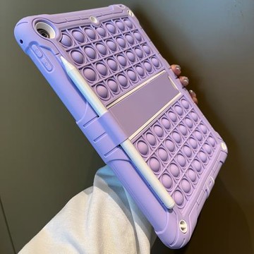 氣囊解壓硬殼紫色適用于蘋果ipad 10平板保護套pro11寸硅膠air4/5/6/7支架防彎mini6迷你7/6第11代ipad11全包