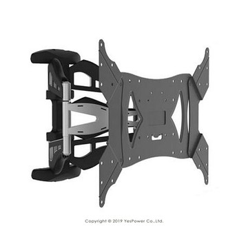 LED-08G 32-60吋液晶電視雙旋臂壁掛架/電視與牆面距離6-50cm/俯仰往上4°往下20°/左右旋轉180°