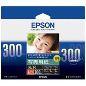 （まとめ）エプソン EPSON 写真用紙 光沢 KL300PSKR L判 300枚〔×3セット〕