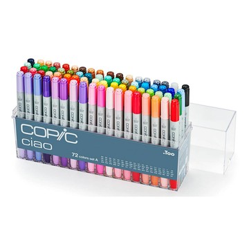 日本原裝進口 COPIC Ciao 第三代 圓桿麥克筆 72 Color Set A 72色 A色系 盒裝 /盒 (原廠公司貨)｜領券最高折$220