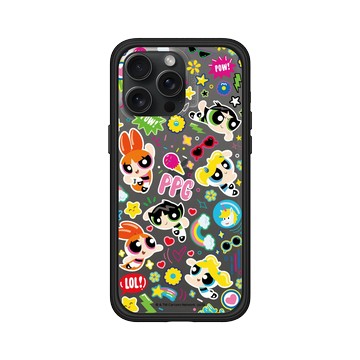 iPhone 15 Pro Max Mod NX 黑 - The Powerpuff Girls 飛天小女警 - 可愛小女警貼紙款