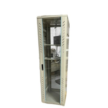 Changyun 42U網門型機櫃 網路機櫃 伺服器機櫃 電腦機櫃 含兩個層板 可鎖 含風扇 白色