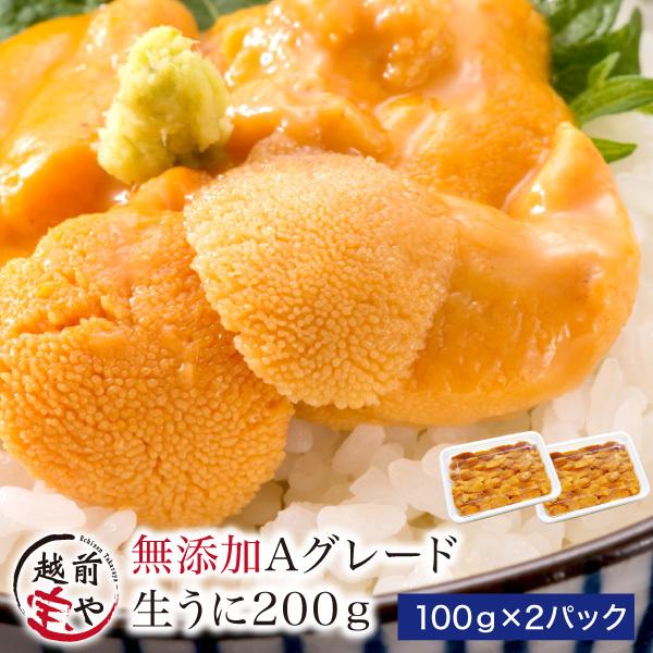 生うに 生ウニ 200g（100g×2）((冷凍)) 無添加 生雲丹 なまうに 生雲丹 お取り寄せ