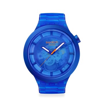 【swatch】BIG BOLD系列手錶 NAVY JOY 藍色 (47mm) 男錶 女錶 瑞士錶