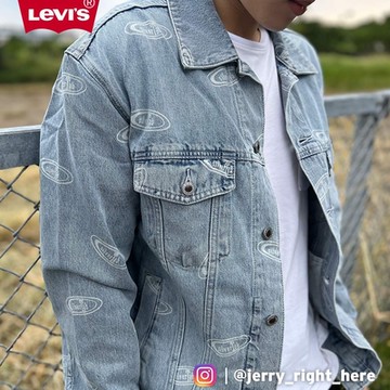 Levis Silver Tab銀標系列 男款 街頭牛仔外套 Silver Tab LOGO印花 / 精工淺藍色水洗