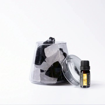 【Montagne】黑白晶｜富士山晶礦杯鍍色款（贈杯蓋）｜甜橙10ml _廠商直送