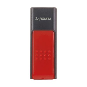 （まとめ）RiDATA ラベル付USBメモリー64GB ブラック レッド RDA-ID50U064GBK RD 1個