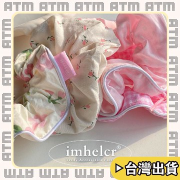 🔥臺灣出貨🔥可開發票✅輕飾時光春日甜美粉色系小碎花大腸髮圈~ins可愛少女感甜妹馬尾頭繩新款女