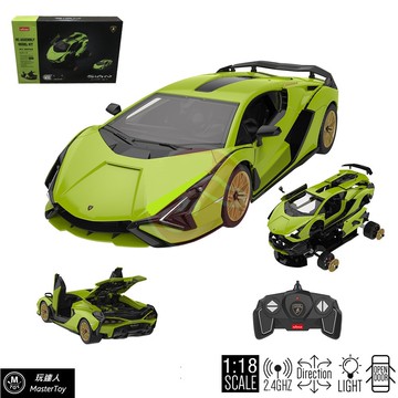 Lamborghini 拼裝遙 控車 1:18 公司貨 x 玩達人