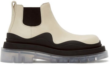 Bottega Veneta 灰白色 The Tire 切尔西靴