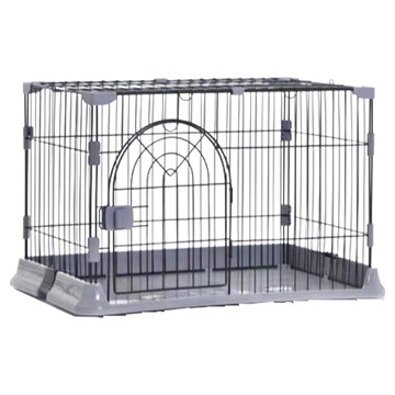 友善夥伴 DC舒適居家狗籠  灰色  S  1個