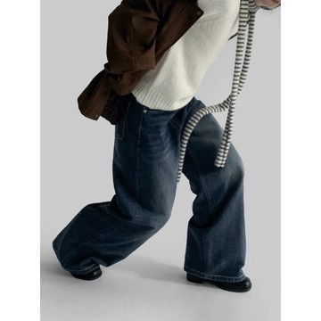 Codibook｜韓國 MAENIQUE 造型口袋寬版丹寧長褲［預購］牛仔褲 女裝